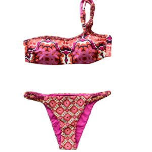 Miss Bikiniluxe Fascia Monospalla stampa Kaleido rosa