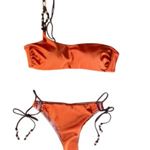 Miss Bikini Luxe Bikini fascia Monospalla con elementi oro