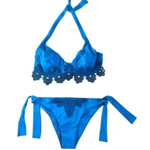 Raffaela D'Angelo Bikini ferretto con Pizzo Macrame Pavone