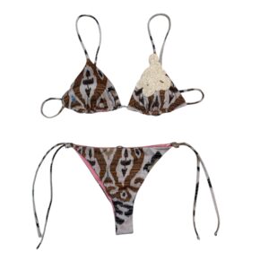 Bazar Deluxe Bikini Stampa Bali con Ricamo