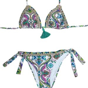 Raffaela D'Angelo Bikini triangolo con Frangette