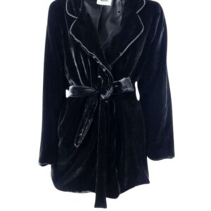 Pink Memories Giacca Kimono in velluto con cintura