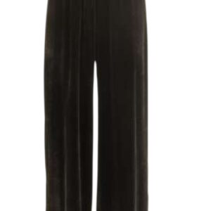 Pink Memories pantalone in velluto nero