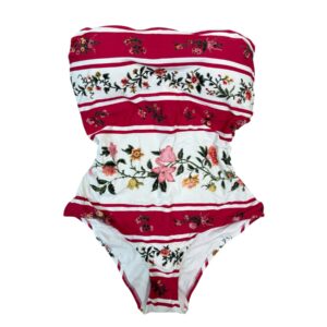 Raffaela D'Angelo Intero a Top stampa Righe e fiori +strass