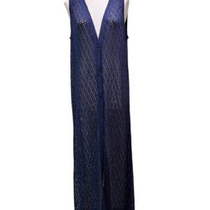 Raffaela D'Angelo Caftano maglia smanicato blu