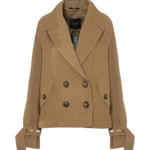 Bazar Deluxe mini trench doppio petto con ricamo