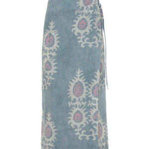 Bazar Deluxe Gonna Pareo in Lino Stampato