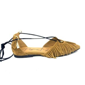 Passion Blanche Marilyn scamosciata camel+frange