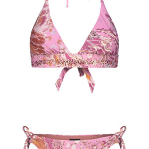 Miss Bikini triangolo fisso sottoseno strass microstampa
