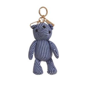 La Milanesa charm orsetto in cotone jeans righe