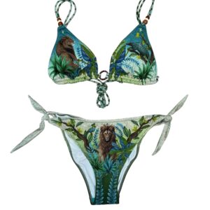 Pin-Up Stars Bikini Triangolo stampa iconica Verde