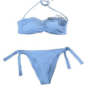 Raffaela D'Angelo bikini Fascia Azzurra ricamo cordoncino
