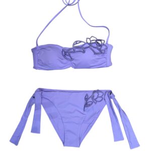Raffaela D'Angelo Bikini fascia con ricamo cordoncino