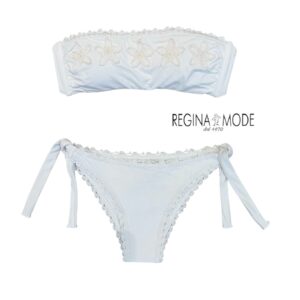Laetitia Bikini Fascia BIANCA + fiori CROCHET