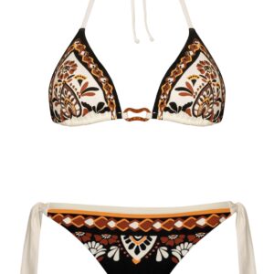 Raffaela D'Angelo Bikini triangolo stampa piazzata+strass
